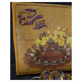 Indiana Glass Iridescent Gold Carnival Glass Egg Relish Plate #1213