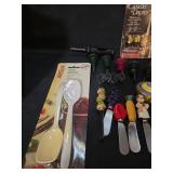 Mixed Lot Kitchen Accessories - Spreaders, Candle Adapters & Bottle Stoppers