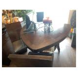 Dark Wood Dining Table with Matching Buffet- Retail: $2600