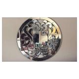 Decorative Round Floral Mirror Wall Art - Retail: $300