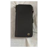 Premium Leather Phone Wallet Case with Zipper - Retail: $35