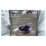 Crofton 6Qt Lightweight Cast Iron Braiser with Glass Lid - Retail: $45