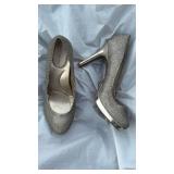 Bandolino Silver Sparkle Heels Size 10- Retail: $25