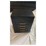 Luxury Black Jewelry Box with Gold Hardware - Retail: $175