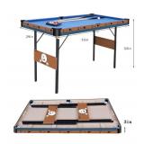 DRM 55Inch Multi Function 3 in 1 Combo Game Table, Folding Pool Table/Billiard Table, Hockey Table, Table Tennis Table