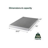 ZINUS 5 Inch Metal Smart Box Spring, Mattress Foundation, Strong Metal Frame, Easy Assembly, Queen