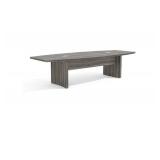 Safco Aberdeen 10ft Conference Table Contemporary Laminate Gray Steel Ideal for Modern Business and Meeting Rooms