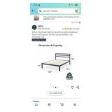 ZINUS Mia Metal Platform Bed Frame with Headboard, Wood Slat Support, No Box Spring Needed, Easy Assembly, Full