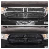 APPEARS NEW - Hoolcar Exterior Front Grill Inserts Cover Trim Kit Center Grille Inserts Mesh Cover Compatible with Dodge Durango 2014-2020, Black