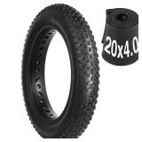 APPEARS NEW - Coolride 20X5.0 Fat Tire,  Fat Tire for Snow, Street, Beach, Mountain Road - 2 tires