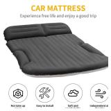 KMZ SUV Air Mattress Thickened and Double-Sided Flocking Travel Camping Bed with 2 Pillows & Electric Pump Dedicated Mobile Cushion Inflatable Bed for SUV Trunk and Rear Seat (Dark Gray)