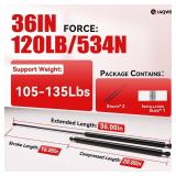 IAQWE 36Inch 120Lbs/534N Gas Struts Shock Spring Lift Support forTonneau Cover Heavy Duty RV Bed TV Cabinet Floor Hatch Storage Toy Box Toolbox Lid Truck Topper Camper Window, 2Pcs