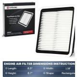 WISAMIC Engine Air Filter Compatible with Subaru: Outback(2005-2018), Forester(2009-2018), Legacy(2008-2018), WRX(2015-2018), XV Crosstrek (2013-2015), Tribeca(2006-2014), WM997, Replace CA9997