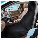 APPEARS NEW - Prpeko Terry Cloth seat Cover Universal Waterproof Car Sport Towel Seat Cushion Non-Slip Sweat-Absorbent Towel Cloth Suitable for Gym Workout, Universal Fit for Car SUV Van-Black