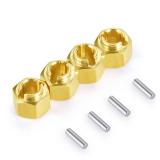 APPEARS NEW - AXSPEED RC 5mm Brass Wheel Hub Extenders Heavy Duty Hex Adaptor for 1:18 TRX4-M TRX4M Crawler Car