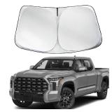 APPEARS NEW - Car Window Sun Shade Front Windshield Compatible with Toyota Tundra New 2025 2024 2023 2022 2021-2007 Custom Fit Limited SR5 Platinum TRD Pro Pickup 2020 2019-2007 Sunshade Shield Cover 