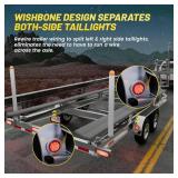 Oyviny 4 Pin 5 Wire Trailer Wiring Harness 22FT for Rewiring Both-Side Taillights, Pure Copper Wishbond Trailer Light Kit 4 Way Flat 5 Wire Plug w/Nylon Net Tube Protection