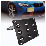 APPEARS NEW - runmade Front Bumper Tow Hook Adapater License Plate Mounting Bracket Holder Compatible with BMW E39 E46 E90 E91 E92 E93 E70 E71 F10 F30