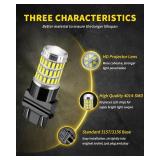 APPEARS NEW - AUXLIGHT 3157 3156 3057 4157 3157K LED Bulbs Xenon White, Ultra Bright 60-SMD LED Replacement for Back Up/Reverse Lights, Brake/Tail Lights, Turn Signal/Parking or Running Lights (Pack o