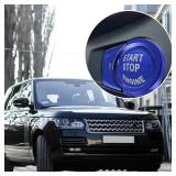 X AUTOHAUX Engine Start Stop Button Cover Kit Push Start Button Trim Sticker for BMW 2 3 3GT 4 5 6 7 X1 X2 X3 X4 X5 X6 X6M M2 M3 M4 M5 Aluminum Alloy Blue