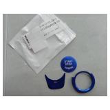 X AUTOHAUX Engine Start Stop Button Cover Kit Push Start Button Trim Sticker for BMW 2 3 3GT 4 5 6 7 X1 X2 X3 X4 X5 X6 X6M M2 M3 M4 M5 Aluminum Alloy Blue