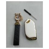 Luxury Car Key Fob with Leather Strap
