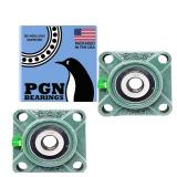 APPEARS NEW - PGN UCF202-10 Pillow Block Bearing - Pack of 2 Square Flange Mounted Pillow Block Bearings - Chrome Steel Bearings with 5/8 Bore - Self Alignment