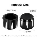 APPEARS NEW - CADUFUELLY Black Front Axle Nut Cover, Wheel Nut Cover, Bolt Locking Cover Replacement for Harley Softail Electra Road Street Glide Sportster 2002-2021(ONLY 1 INCLUDED)