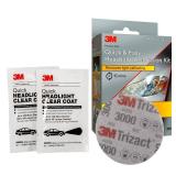 APPEARS NEW - 3M Quick and Easy Headlight Restoration Kit, Removes Light Yellowing in 15-Minutes, 39193, 1 Kit
