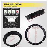 APPEARS NEW - Scosche SAVW6 5.25-6.5â Speaker Adapters Compatible with Select 1998-2018 Audi and VW Vehicles - 5 1/4 to 6 1/2" Adapter Spacer for Car Door Speakers - Sold in Pairs - See Images fo