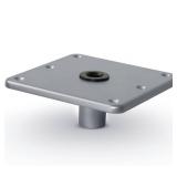 MATINA Boat Seat Base, 7 x 7" Aluminum Boat Seat Pedestals and Bases with 3/4" Pin Post Socket, Heavy Duty Boat Pedestal Base, Boat Seat Mount Plate for Install Boat Seats, 1 Pack