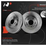 APPEARS NEW - A-Premium 11.81 inch (300mm) Front Vented Disc Brake Rotors Compatible with Select Hyundai and Kia Models - Sonata, Tucson, For Veloster, Forte, Optima, For Sportage, Rondo, Forte Koup, 