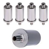 APPEARS NEW - Midline Valve 6J363-5 Steam Radiator Air Vent; Heat Regulator Valve; Straight Mount; 1/4 in. MIP; Chrome Plated Steel (5 Pack)