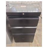 Black Metal 4-Drawer Filing Cabinet