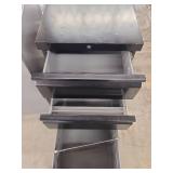 Black Metal 4-Drawer Filing Cabinet