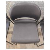 HON Black Modern Stackable Office Chairs
