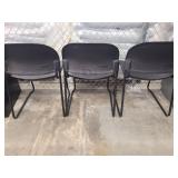 HON Black Modern Stackable Office Chairs