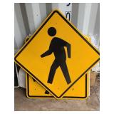 Pedestrian Crossing Warning Sign