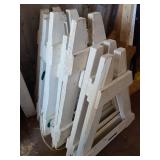 Used White Wooden Barricade Stands