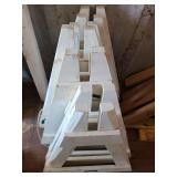 Used White Wooden Barricade Stands