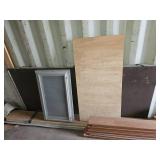 Used Building Materials Lot - Wood Panels and Window