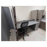 Office Workstation Set with Ergonomic Chair
