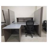 Office Workstation Set W/ Ergonomic Chair
