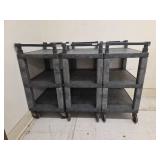 (3) Industrial Mobile Storage Rack