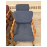 (2) Office Guest Chair with Wheels