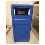 (2) Blue Trash Can