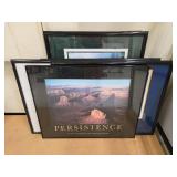 (5) Inspirational Motivational Framed Print Collection