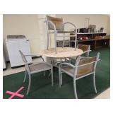 Outdoor Dining Set with Mesh Chairs