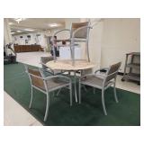 Outdoor Dining Set with Mesh Chairs