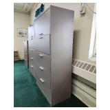 5-Drawer Lateral File Cabinet - Grey Metal - NO KEY